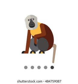 Sitting macaque icon