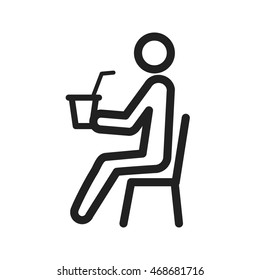 Sitting Man Drinking Soda