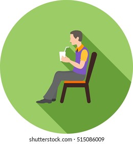 Sitting Man Drinking Soda