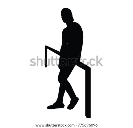 sitting man silhouette