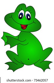 The Sitting merry frog  insulated