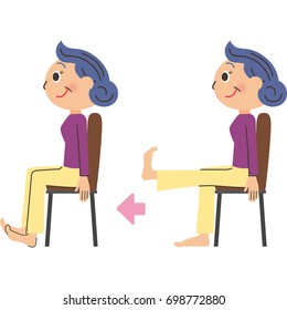 椅子 座る ストレッチ のイラスト素材 画像 ベクター画像 Shutterstock