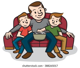 Sitting on the couch with Dad