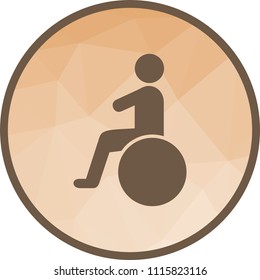 Sitting on wheelchair