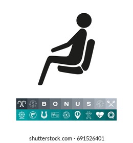 Sitting passenger  icon