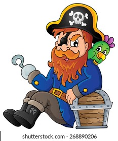 Imagen de tema pirata 1 - ilustración vectorial eps10.