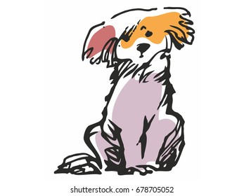 Sitting puppy