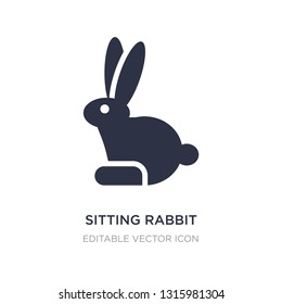 sitting rabbit icon on white background. Simple element illustration from Animals concept. sitting rabbit icon symbol design.