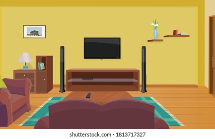 Living Room Cartoon Images / A Modern Comfy Living Room Background