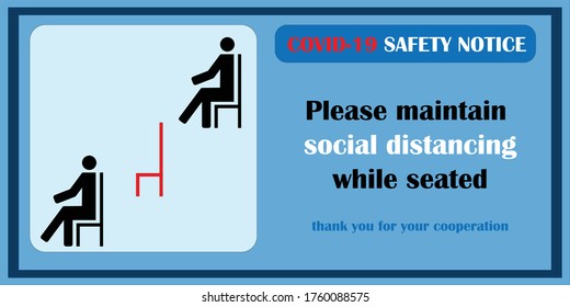 sitting sign and symbol. Safe distance while seated sign and symbol vector. seated sign. safety sign and symbol during coronaviurs . Social Distancing safety symbol.