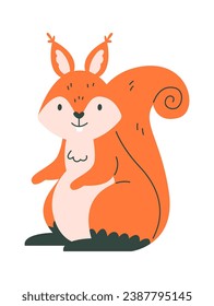Sitting Squirrel Animal Vector Illustration
