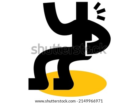 Sitting and talking stick figure icon