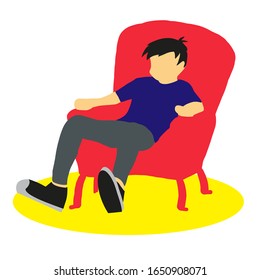 Sitting Tired Chair After Work