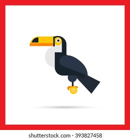 Sitting toucan icon