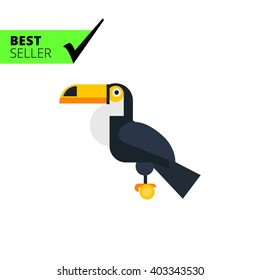 Sitting toucan icon