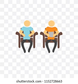 Sitting vector icon isolated on transparent background, Sitting logo concept