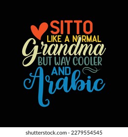 Sitto Definition Arab Grandmother Design Arabic Mother's Day
