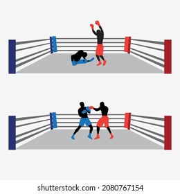 The situation of the boxer in the ring