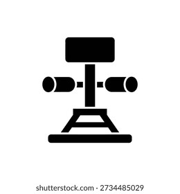 Sit-Up and Back Extension Gym Bench Icon