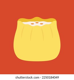 Siu Mai (Shumai) – Chinese steamed dumplings. Siu Mai is Chinese food. cartoon vector.