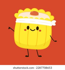 Siu Mai (Shumai) - Bolas de bolas al vapor chinas. Siu Mai es comida china. vector de dibujos animados.