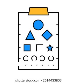 sivtsev table, stand for training vision line icon vector. sivtsev table, stand for training vision sign. isolated symbol illustration