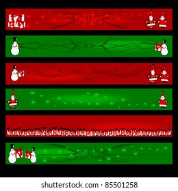 Six 468x60 Christmas Web Banners