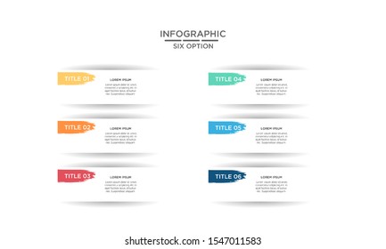 	
Seis 6 Opciones Rostro de pincel Gráfico de pasos infográfico Elemento de flujo de trabajo Plan Plantilla de Diapositiva