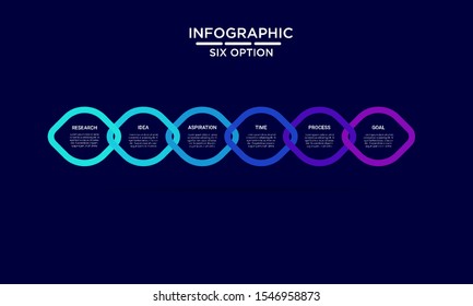	
Six 6 Options infographic step chart workflow  element Plan Slide Template