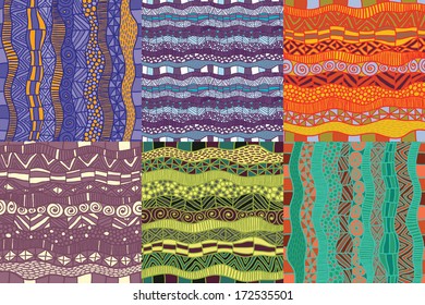six abstract background