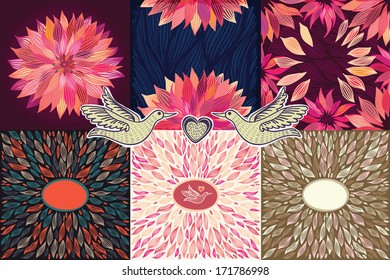 six abstract backgrounds