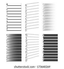 Six Abstract Numbered Banners Template Vector 