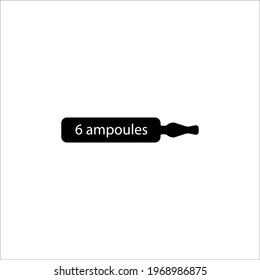 Six ampoules icon. Medical sign