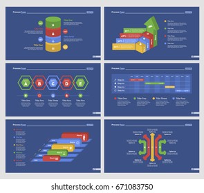 Six Analytics Diagrams Slide Templates Set