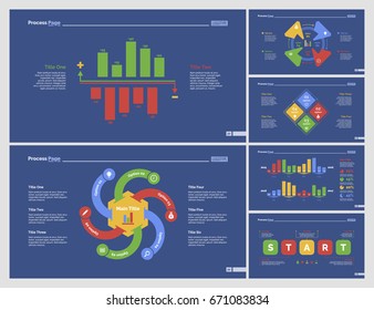 Six Analyzing Charts Slide Templates Set