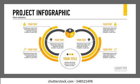 Six Arc Process Chart Slide Template