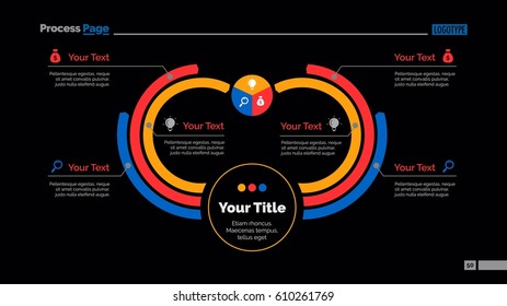 Six Arc Process Chart Slide Template Stock Vector (Royalty Free ...