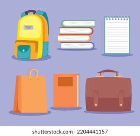 six back to school icons