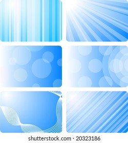 Six  backdrops for card. Vector illustration.