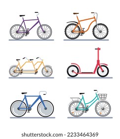 seis bicis vehículos ajustar iconos