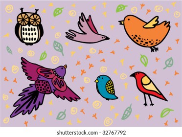 Six birds