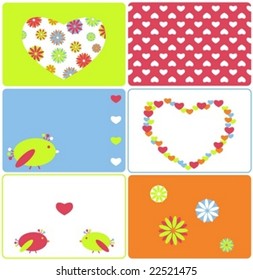 Six birds in love designs