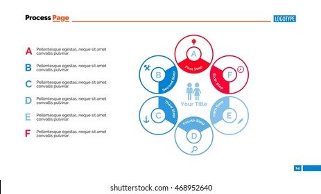 Six Branches Hexagon Diagram Slide