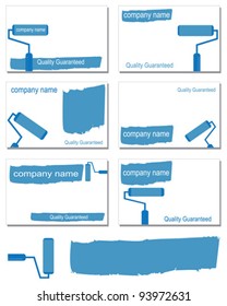 Six business card designs in vector format.