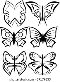 six butterfly tattoo