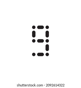 
six capsules and pills number 9 simple symbol logo vector