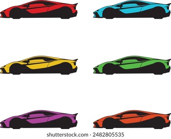 Six car shape design, It's use any project.