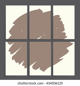Six card blanks from paint design