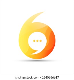 Six Chat Logo Template For Application