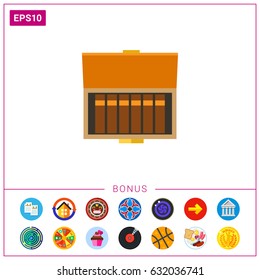 Six Cigars in Box Icon